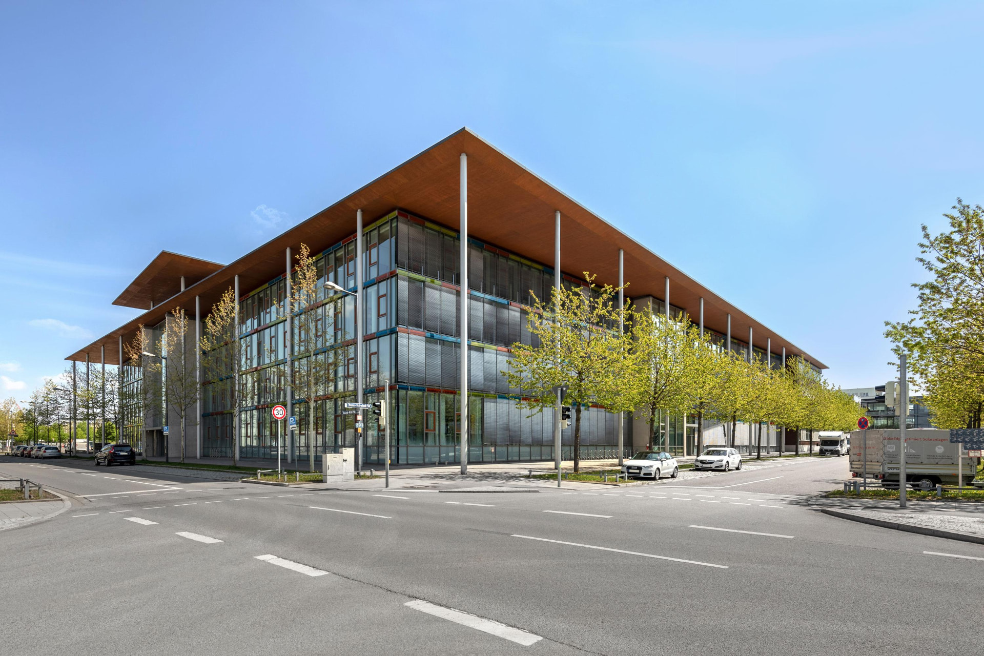 Gebäude am Messecampus in München Riem